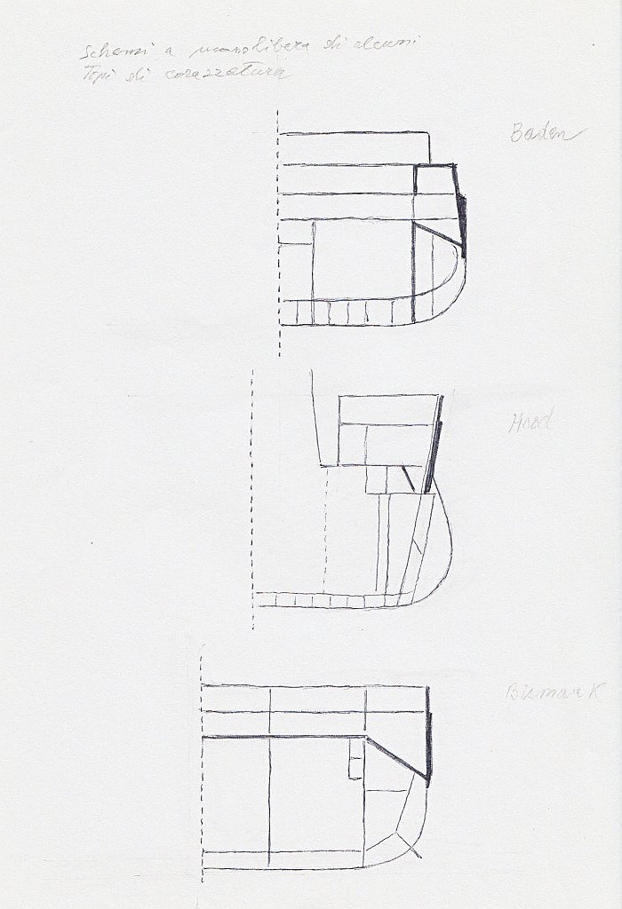 13-corazzature 'Baden' - 'Hood' - 'Bismarck'